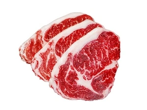 Rebanadas de carne fresca