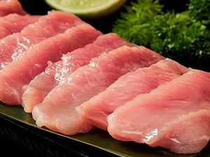 Rebanadas de pechuga de pollo