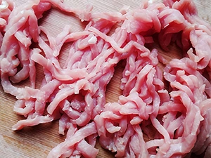 Tiras de carne de cerdo